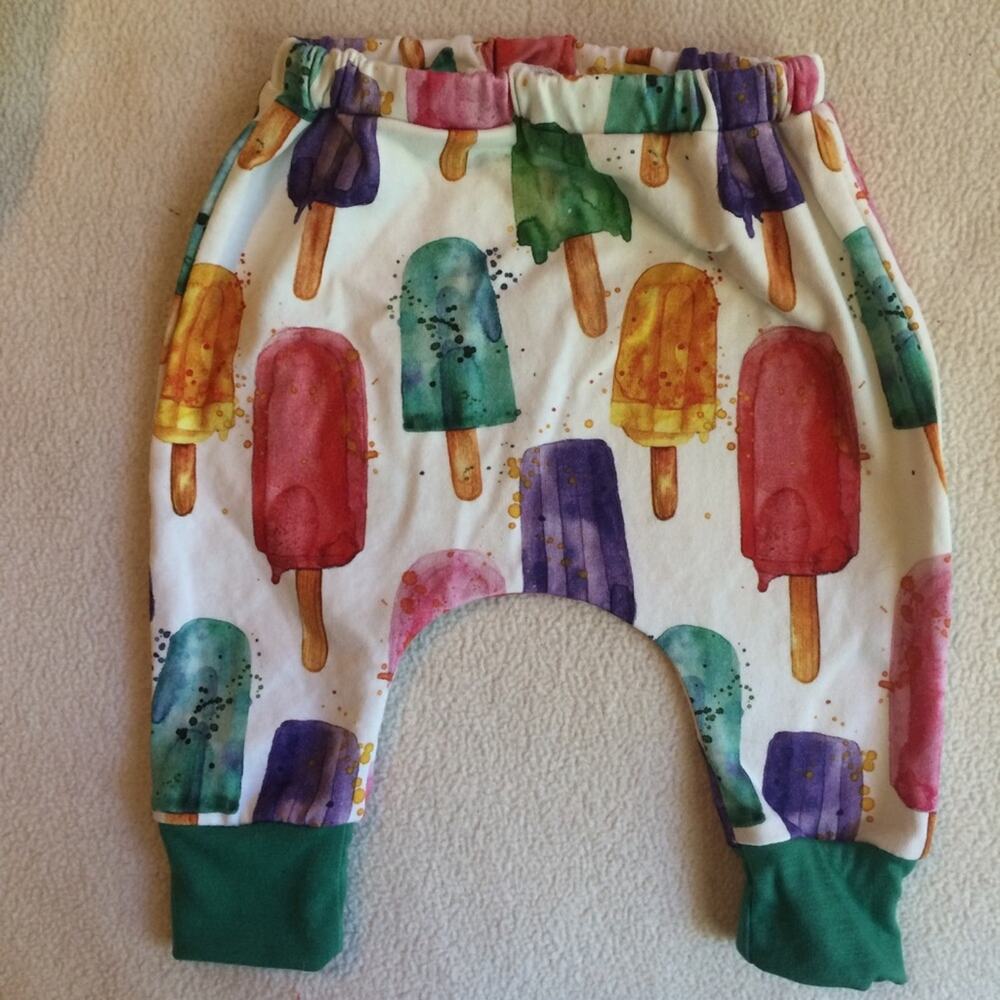 Baby Leggings Pants Popsicles Pattern Summer Fun Size 0-3 Months